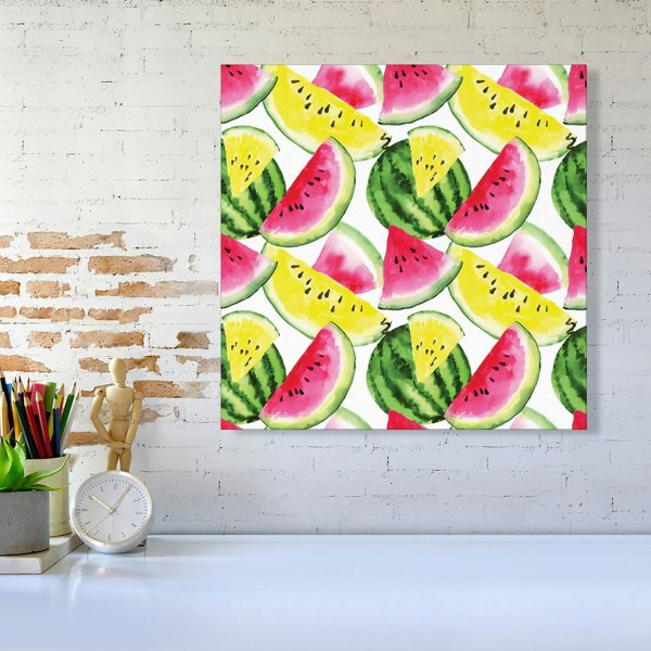 Warren Reed Colourful Melon Pattern Canvas