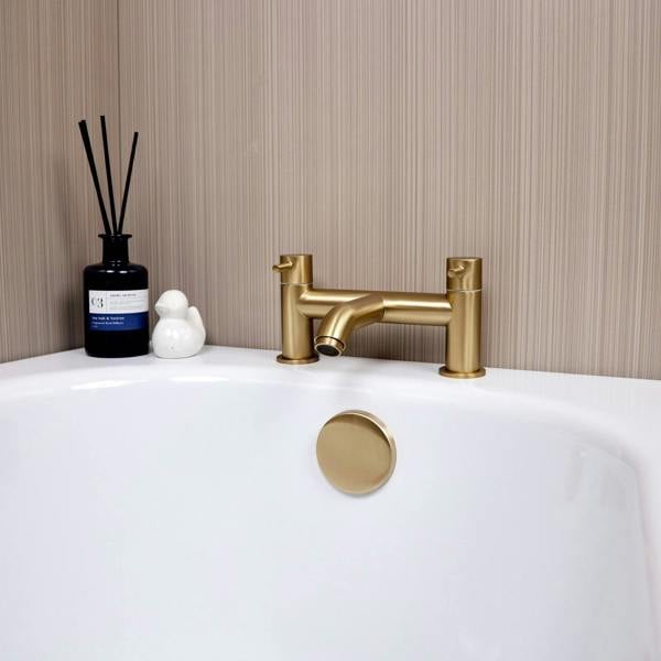 Flode Kumla | Bath Filler Mixer Tap | Brushed Brass