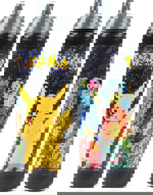 Pokemon Unisex Kids Black Pikachu Screw Water Bottle (One Size)