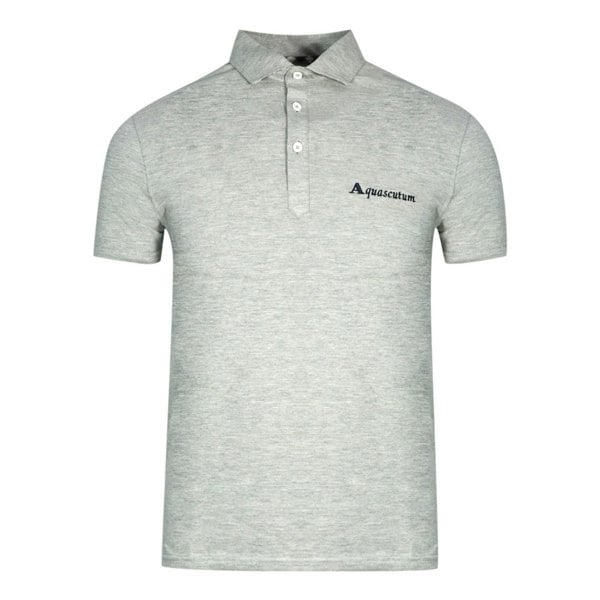 Aquascutum Signature Logo Polo Shirt - Grey