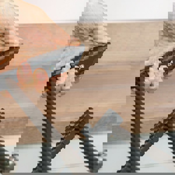 JVL Bamboo Extendable 3 Tier Concertina Clothes Airer, Brown