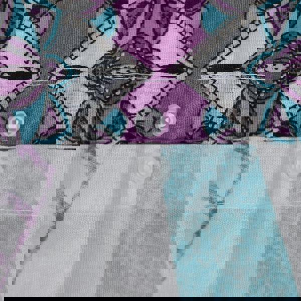 Smart Living Reversible Polycotton Elephant Mandala Duvet Cover and Pillowcase Set - Purple