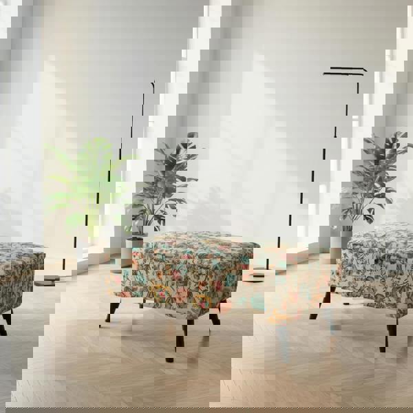 Artistic patterned footstool for living room or bedroom