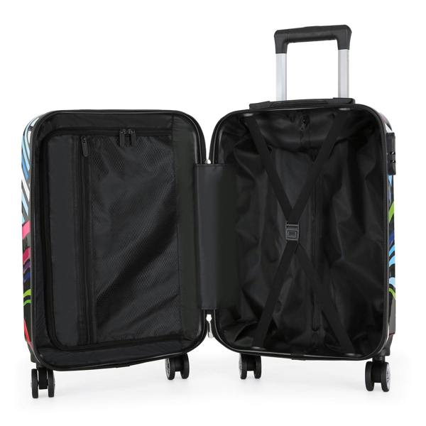 Infinity Luggage Hard Shell Printed Cabin Suitcase 35 x 23.5 x 56 cm Luggage Suitable for Easyjet, Ryanair, Wizzair