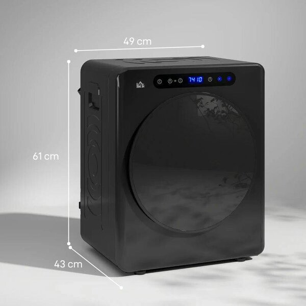 4kg Compact 40-60℃ Tumble Dryer - Black