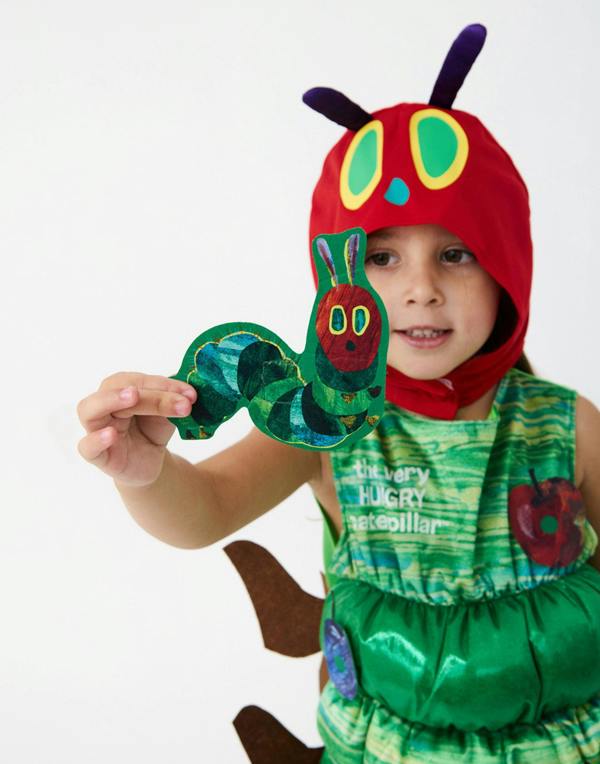 Vanilla Underground Eric Carle Unisex Kids Green The Very Hungry Caterpillar 2 Piece Costume