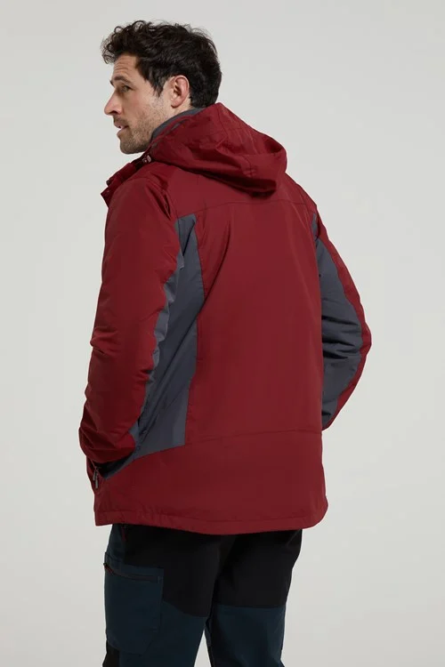 Mountain Warehouse Mens Thunderstorm 3 in 1 Waterproof Jacket - Red