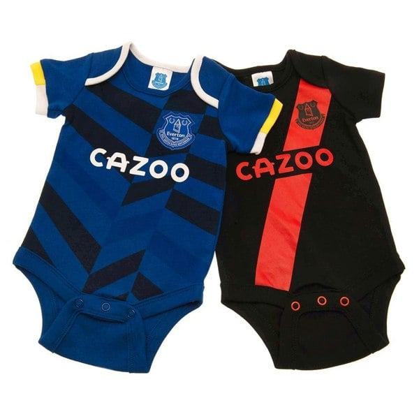 Everton FC Baby Sponser Bodysuit (Pack of 2) - Blue/Black