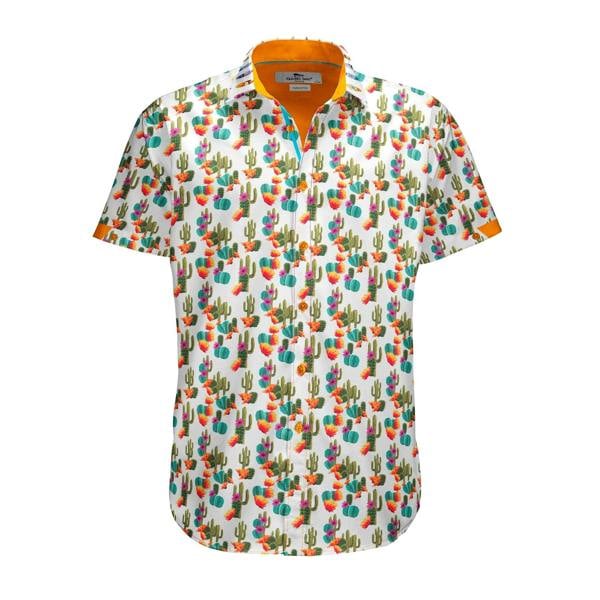 CACTUS PRINT SHORT SLEEVE SHIRT - Claudio Lugli Shirts