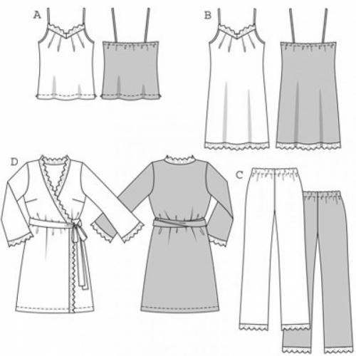 Burda Sewing Pattern 7627 Dresses, Robes, Trousers, Pyjamas and Tops For Women, Sizes: 10-24 - Easy