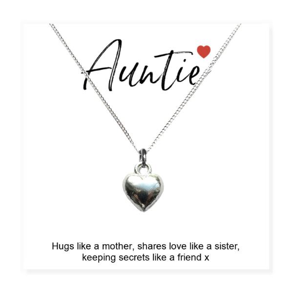 Aye Do Gifts Auntie Heart Necklace & Gift Card