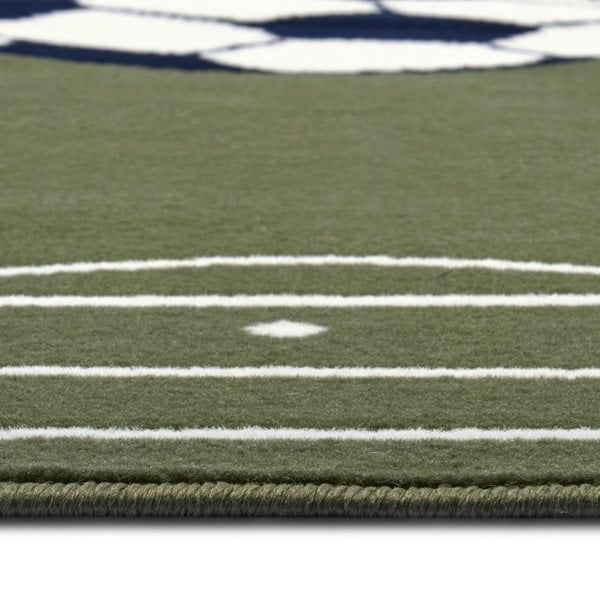 Short Pile Children’s Green Rug Estadio