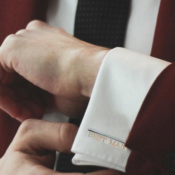 Personalised Clarendon Bar Cufflinks - Wedding