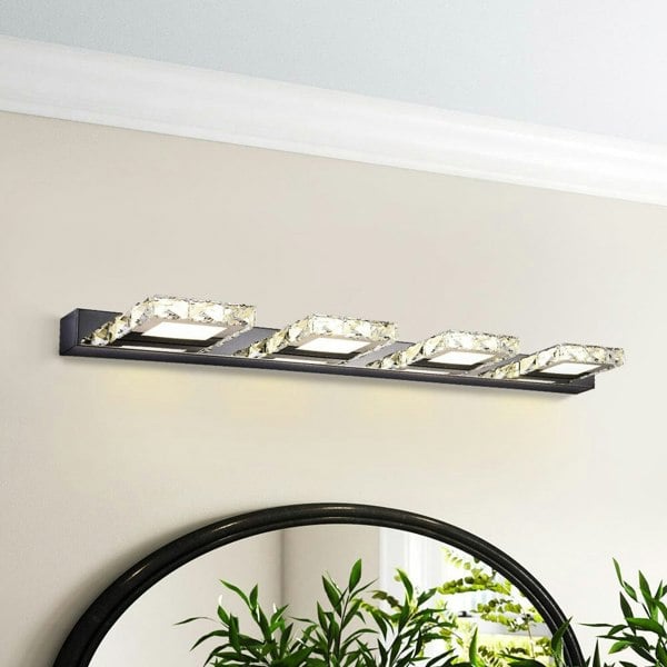 Chrome 4 Light Bathroom Vanity Light Wall Lamps Living and Home