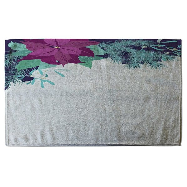 Benjamin Tate Design Purple & Blue Flowers (Bath Towel)