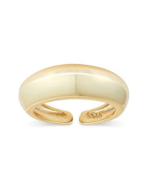 Thick 18K Gold Dome Ring - Rings - Elk & Bloom