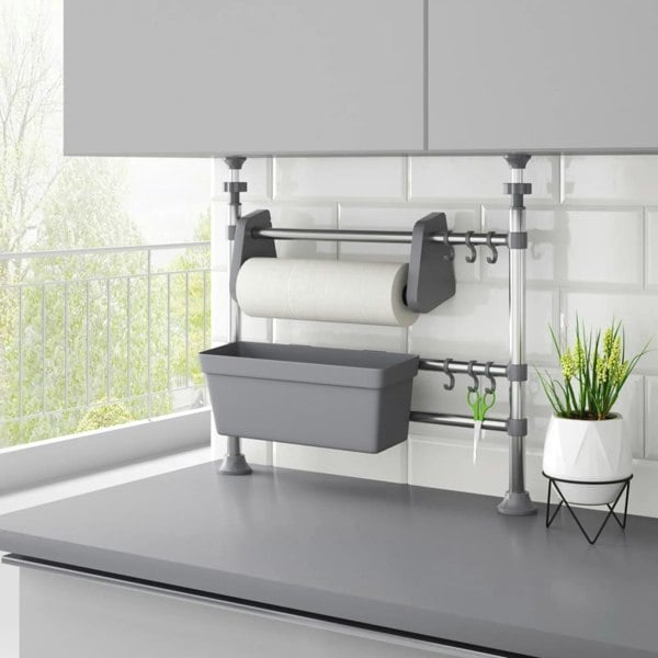 Berkfield Adjustable Kitchen Organiser Aluminium