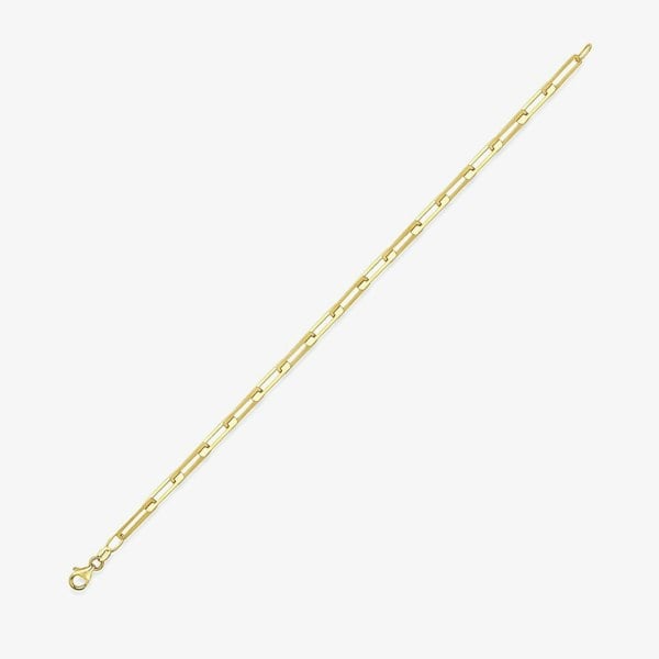 T. H. Baker 9ct Yellow Gold Square Paper Link Chain Bracelet 111125147267