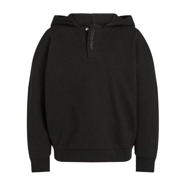 Calvin Klein Childrens/Kids Hooded Drop Sleeve Hoodie - Black - 