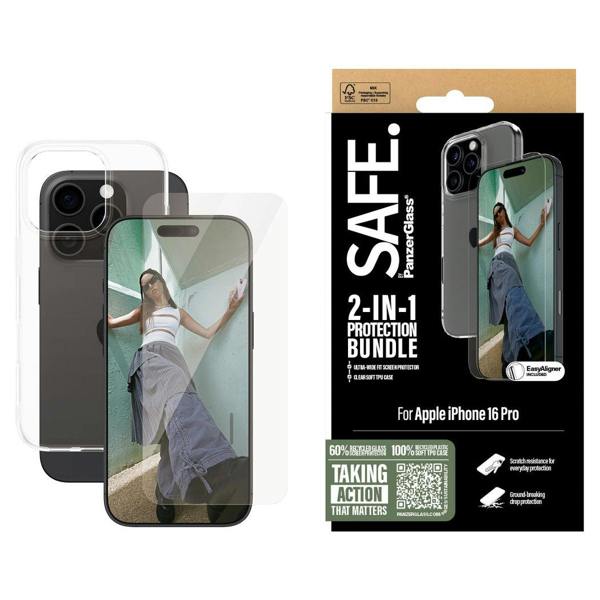 PanzerGlass Panzer Glass 2 in 1 Protection Bundle for iPhone 16 Pro 6.3" Clear - BSAFE95897