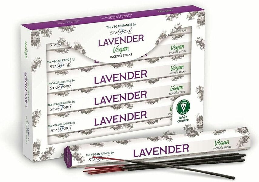 Stamford Vegan Lavender Hex Incense Sticks, 6 packs x 20 sticks
