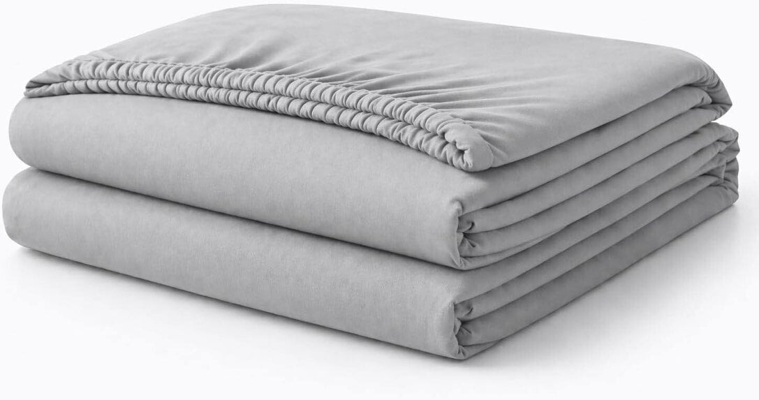 Night Zone Polycotton Fitted Sheet 25cm Deep – Soft Easy Care Elasticated Bedding - Silver
