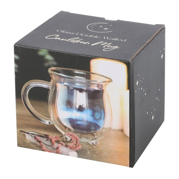 Serano Clear Double Walled Glass Cauldron Mug