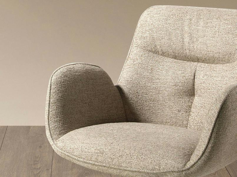 Angel Cerdá Swivel Chair in Beige Fabric 4200