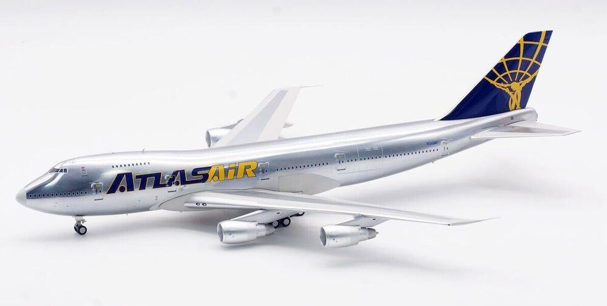 MCSlots Atlas Air Boeing 747-243BSF N516MC Polished 1:200 Inflight200 IF7425Y1024P