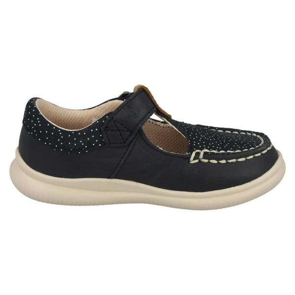 Clarks Girls Clarks Casual T-Bar Shoes Cloud Rosa