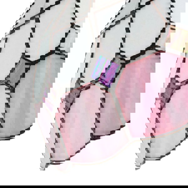 Traditional Soft Pink and Opal White Tiffany Glass Pendant Light Shade Image 4