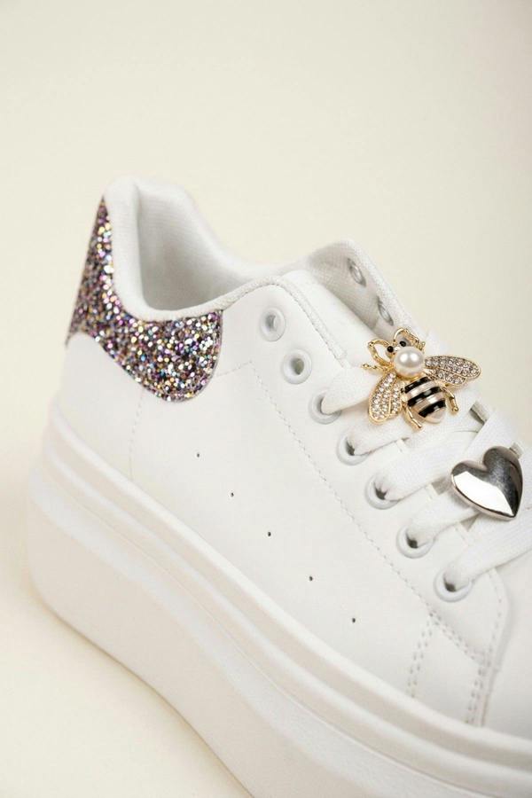 Sloane White Platform Trainers - Multi
