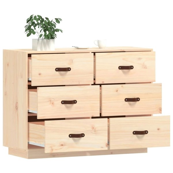 Berkfield Sideboard 100x40x75 cm Solid Wood Pine