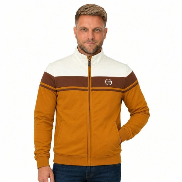 Sergio Tacchini Damarindo Track Top Jacket Gardenia/Potting Soil/Golden Brown