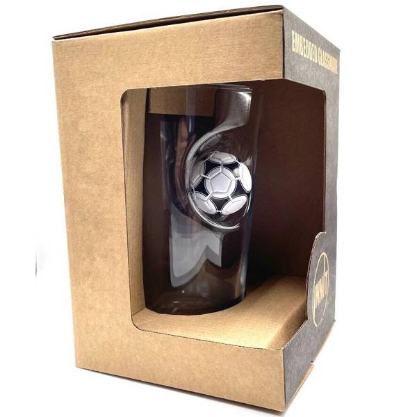 Personalised Football Beer Glass - product in use
