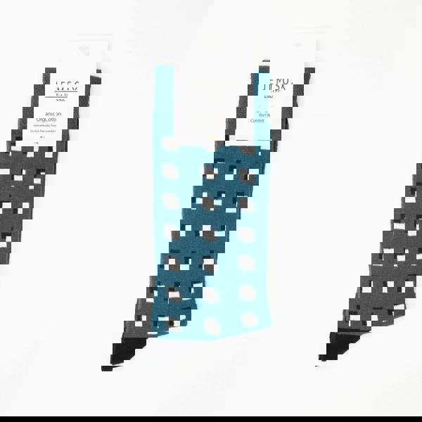 Jemsox Square Geo Organic Cotton Mens Socks | Soft Fit with Comfort Welt