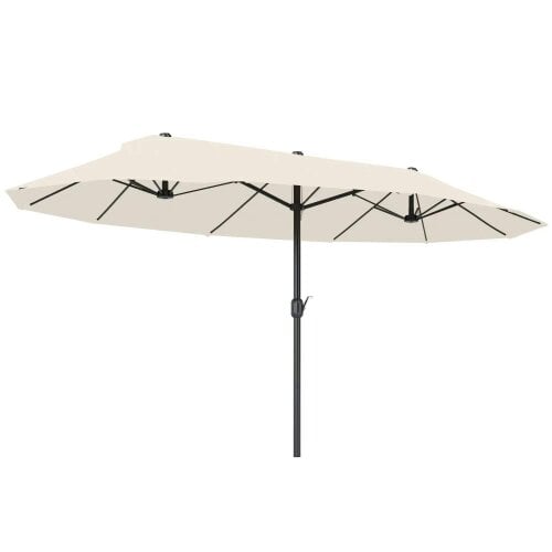 Bobobiy 4.6m Double Garden Parasol - Beige