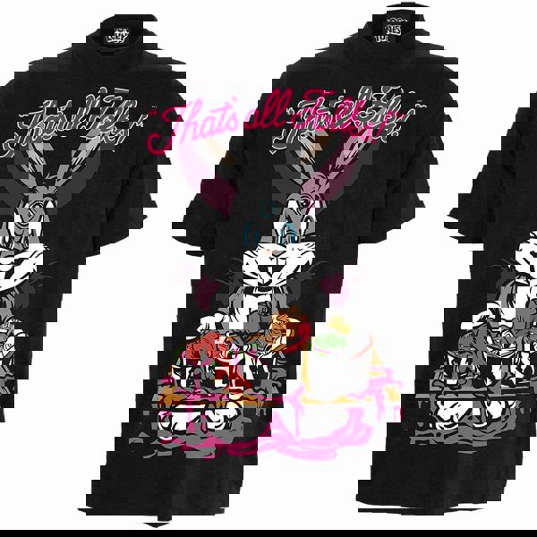 BUGS - EVIL BUNNY - Front Print T-Shirt Black