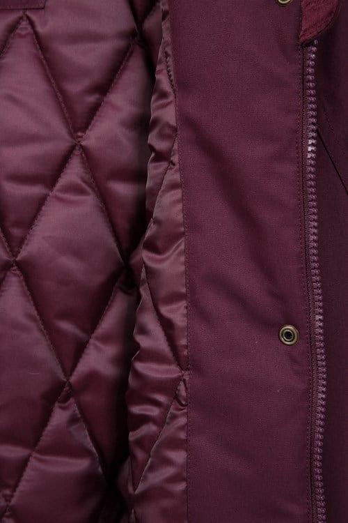 Mountain Warehouse Womens/Ladies Tarka II Long Padded Jacket - Burgundy