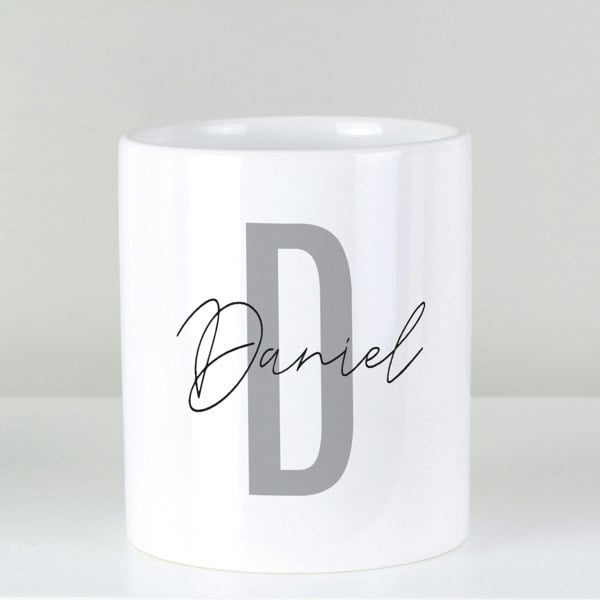 Personalised Memento Company Personalised Initial & Name Ceramic Storage Pot