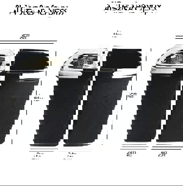 Gr8 Home Black Space Saving 360° Rotating Dual Spin Dry Mop & Bucket 3 Microfibre Heads