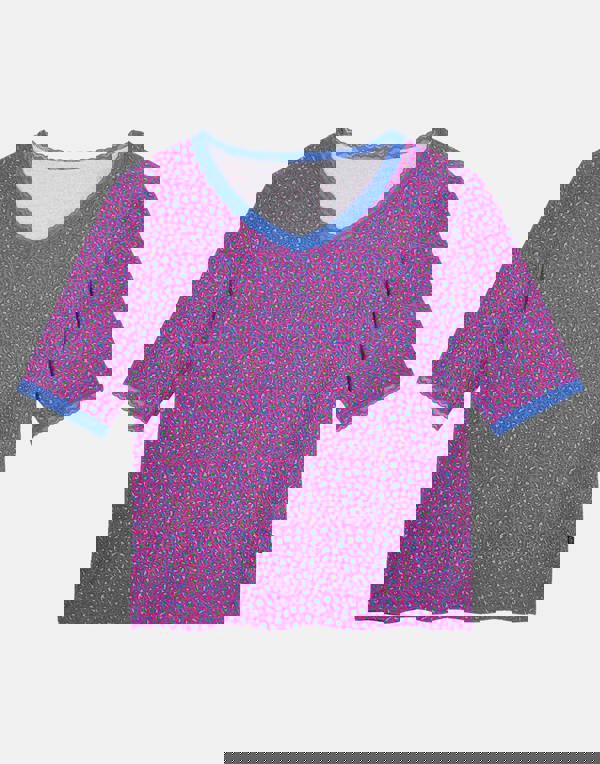 British Boxers Women's Bamboo Lace Short Pyjama Set - Wild Cat