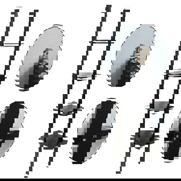 4-Tier Book Display Shelf Rustic Black Book Shelf Shelves & Racks Living and Home