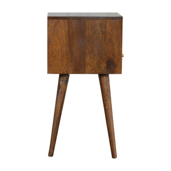 Wyld Haus Olbia Mini Chestnut Mango Wood Bedside Table with Drawer