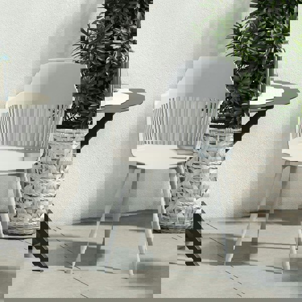 Dorel Home CL Camelo Resin Chairs 2PK with open back in light grey