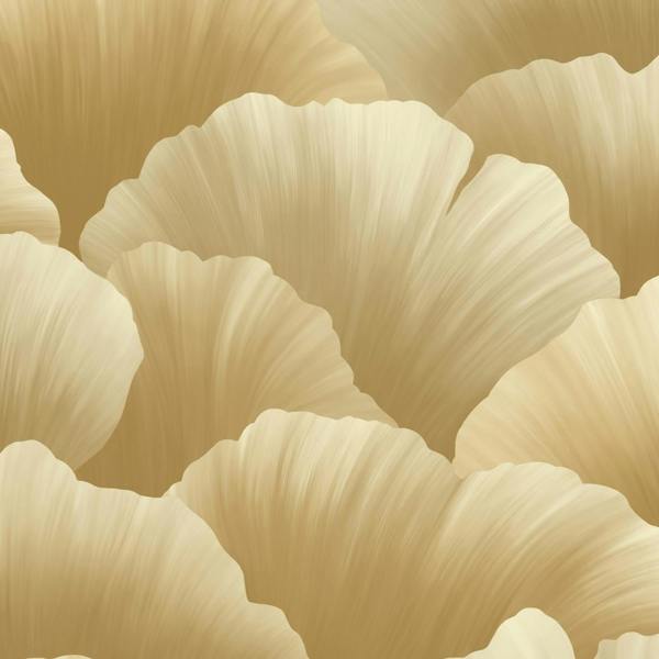 Grandeco Boutique Coral Petal Luxury Weight Embossed Wallpaper, Gold