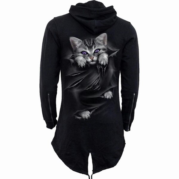 Spiral - POCKET KITTEN - Ladies Fish Tail Full Zip Hoody - Zip Sleeve