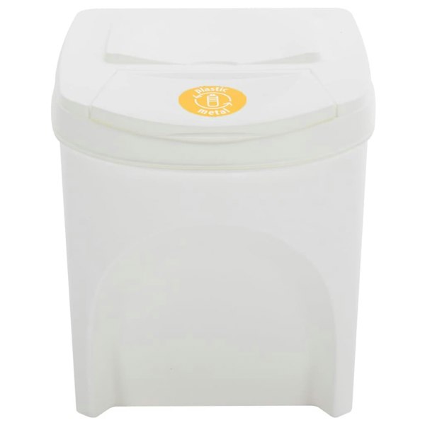 Berkfield Stackable Garbage Bin Boxes 4 pcs White 100 L Polypropylene