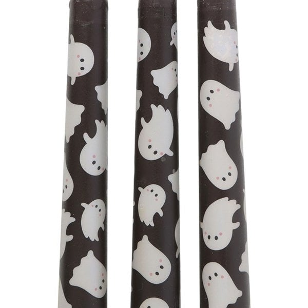 Serano Set of 3 Ghost Print Taper Candles