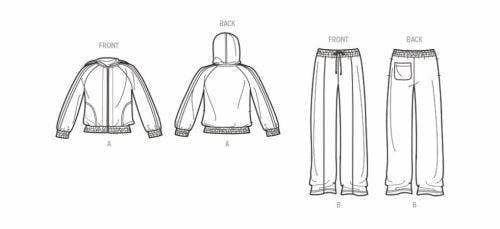 Simplicity Sewing Pattern 9856, Pyjamas for Women, A (XS-S-M-L-XL-XXL) - Intermediate